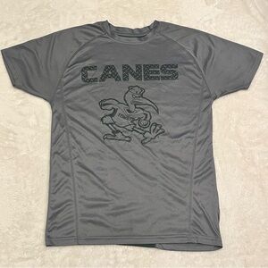 University of Miami NCAA Gray Canes Graphic dry fit T-Shirt